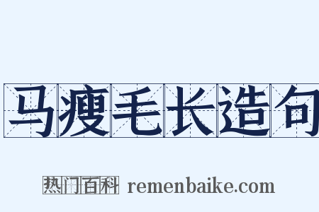 马瘦毛长造句是什么意思的图片